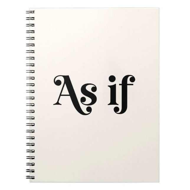Carnet Comme si (Devant)