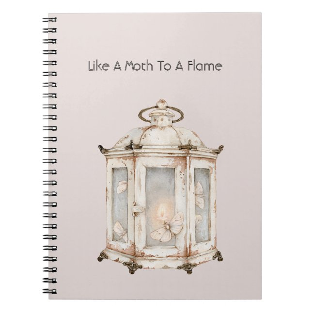 Carnet Comme un papillon de nuit vers une flamme (Devant)