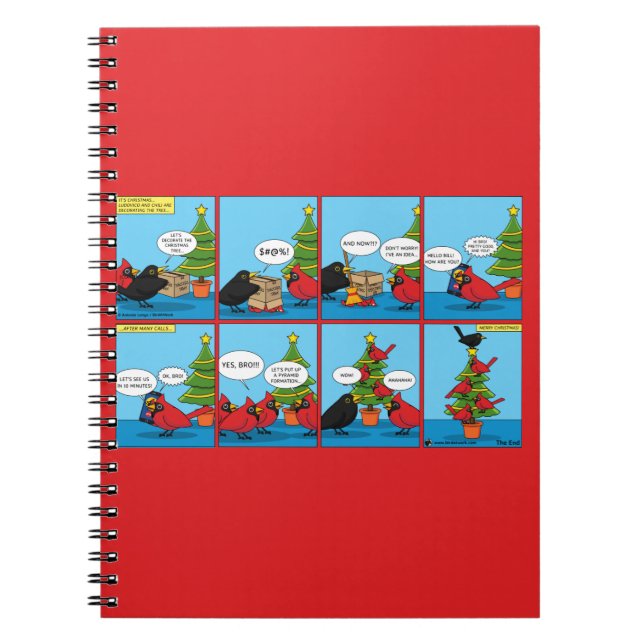 Carnet Comment décorer une bande dessinée d'arbre de Noël (Devant)