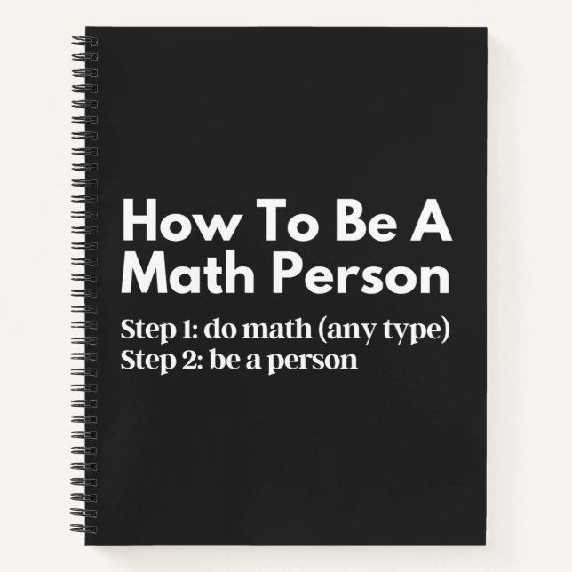 Carnet Comment Devenir Une Personne Douée En Mathématique (Devant)