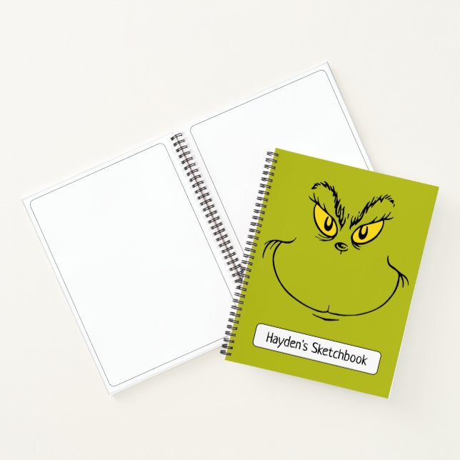 Carnet Comment Grinch Stoe Visage de Noël Dessin (Intérieur)