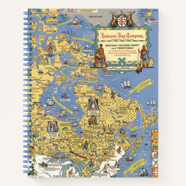 Carnet Compagnie de la Baie d'Hudson - Carte du Canada (Devant)