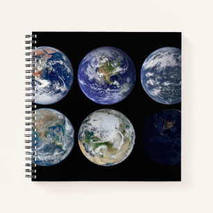 Carnet Comparaison D'Image De Vues Iconiques De La Planèt
