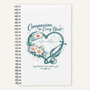 Carnet Compassion à chaque battement Design de cœur d'inf