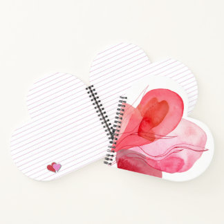 Carnet Composition Abstraite en aquarelle rose