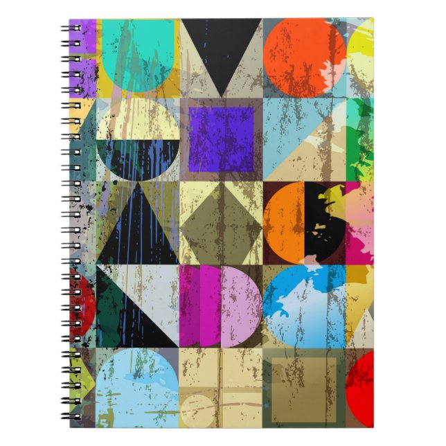 Carnet Composition arrière - plan géométrique abstraite,  (Devant)