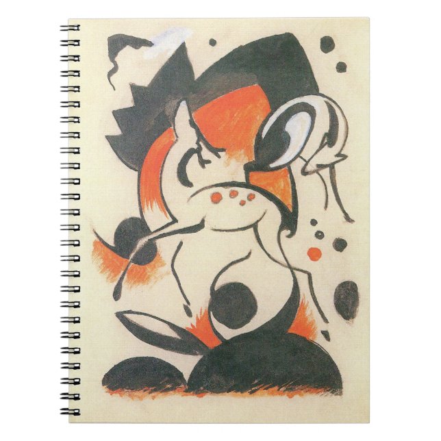 Carnet Composition aux deux cerfs de Franz Marc (Devant)