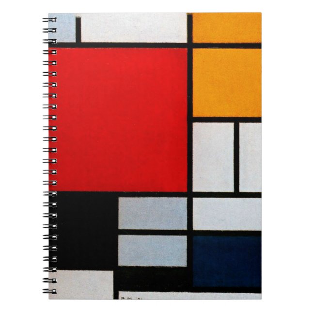 Carnet Composition avec grand plan rouge (Devant)