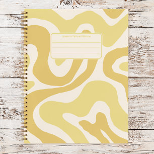 Carnet Composition de motif de tourbillon liquide ondulé 
