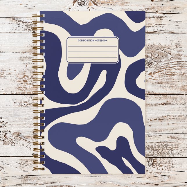 Carnet Composition de motif de tourbillon liquide ondulé  (Créateur téléchargé)