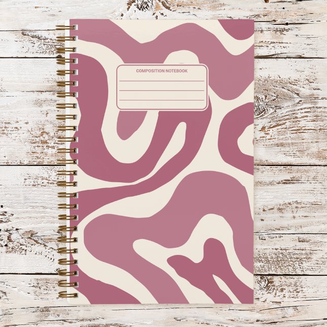 Carnet Composition de motif liquide tourbillonnant ondulé (Créateur téléchargé)
