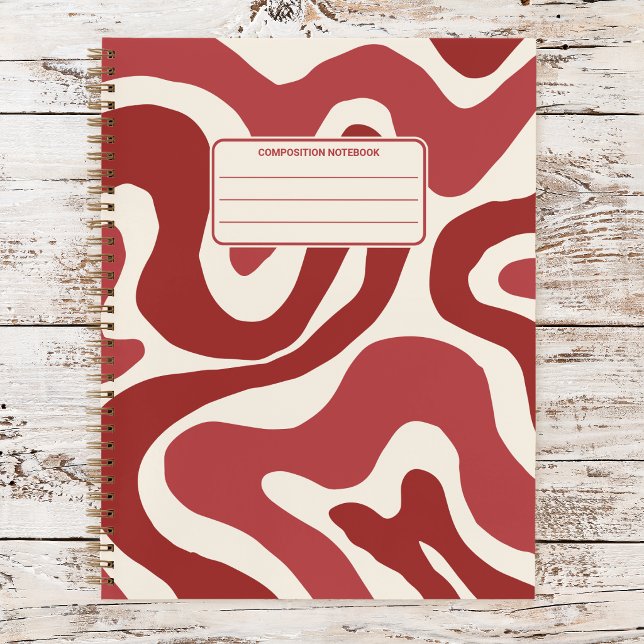 Carnet Composition de motif ondulé liquide tourbillonnant (Créateur téléchargé)