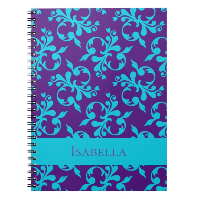 Carnet Composition de nom personnalisé avec motif abstrai (Devant)
