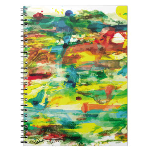Carnet Composition de peinture à l'huile à main abstraite