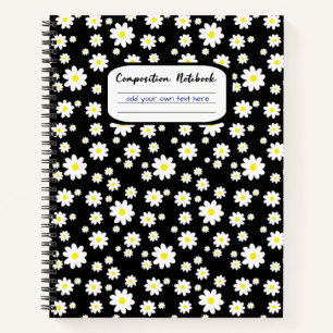 Carnet Composition d'impression noir et blanc