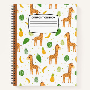 Carnet Composition en spirale de la petite girafe