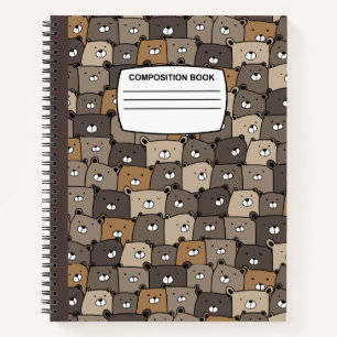 Carnet Composition en spirale sans soudure de l'ours en p