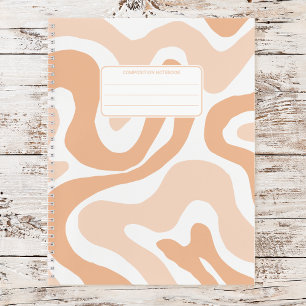 Carnet Composition esthétique liquide ondulée pastel tour