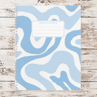 Carnet Composition esthétique pastel liquide ondulée en s
