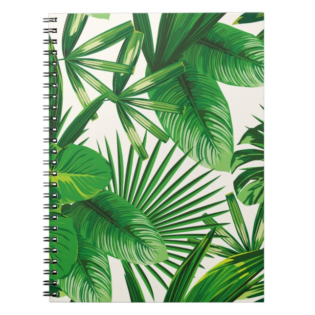 Carnet Composition exotique tropicale verte naturelle feu (Devant)
