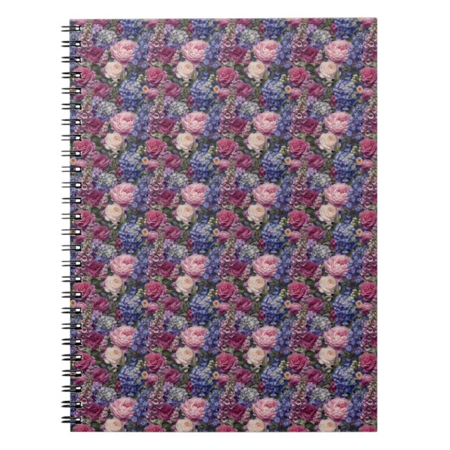 Carnet Composition florale dense de jardin anglais (Devant)