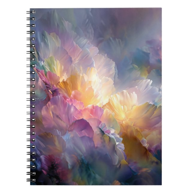 Carnet Composition florale pastel abstraite lumineuse (Devant)
