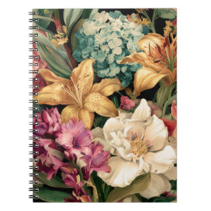 Carnet Composition florale vintage vibrante