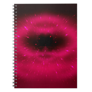 Carnet Composition fractale rose Abstraite. Explosion mag