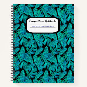 Carnet Composition Motif de la feuille de monstère tropic