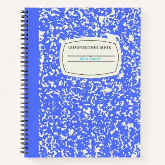 Carnet Composition personnalisable bleu classique