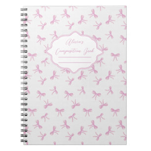 Carnet Composition personnalisée Coquette à ruban rose