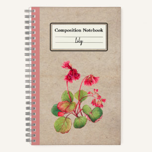 Carnet Composition personnalisée de la fleur de galax à f