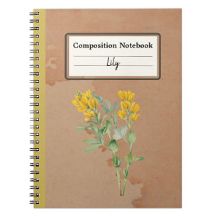 Carnet Composition personnalisée de la fleur de Goldenpea