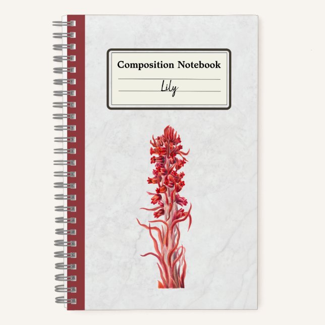 Carnet Composition personnalisée des fleurs de neige (Recto)