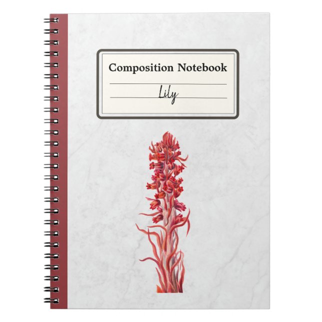 Carnet Composition personnalisée des fleurs de neige (Devant)