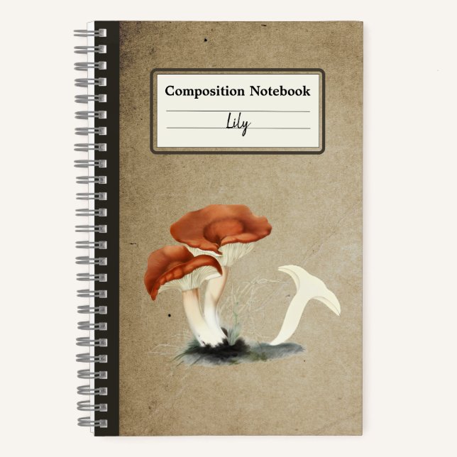 Carnet Composition personnalisée du champignon roux de Mi (Recto)