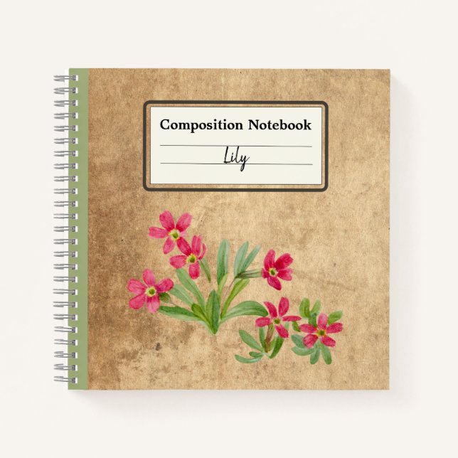 Carnet Composition personnalisée Primrose (Devant)