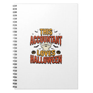 Carnet Comptable Halloween Chemise Vintage Ghost Design_1
