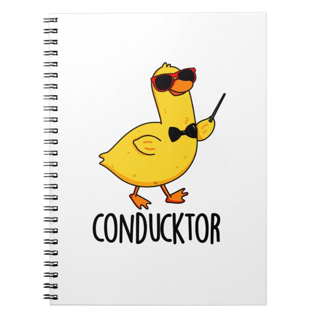 Carnet Con-duck-teur Musique Drôle Conductor Duck Pun  (Devant)