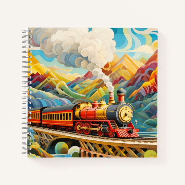 Carnet Concept de train de locomotives Abstrait paysage c (Devant)