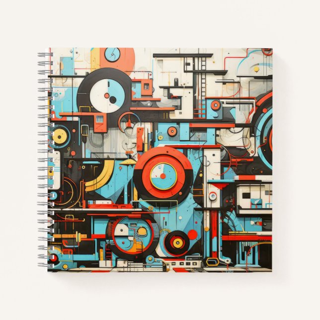 Carnet Concept d'imagination Peinture colorée Abstraite (Devant)