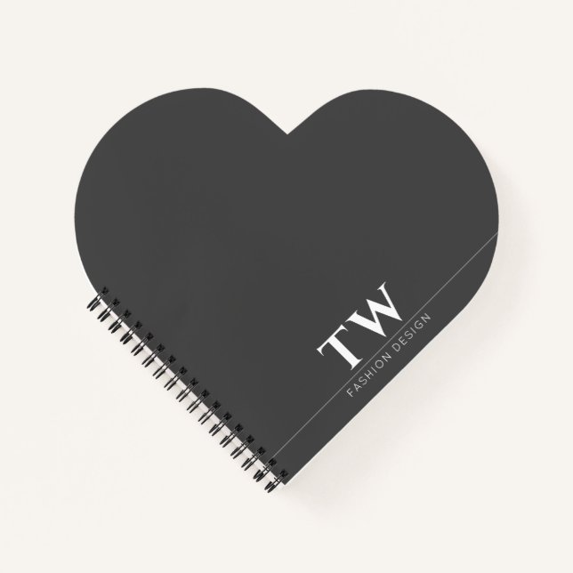 Carnet Concepteur de mode Noir (Devant)