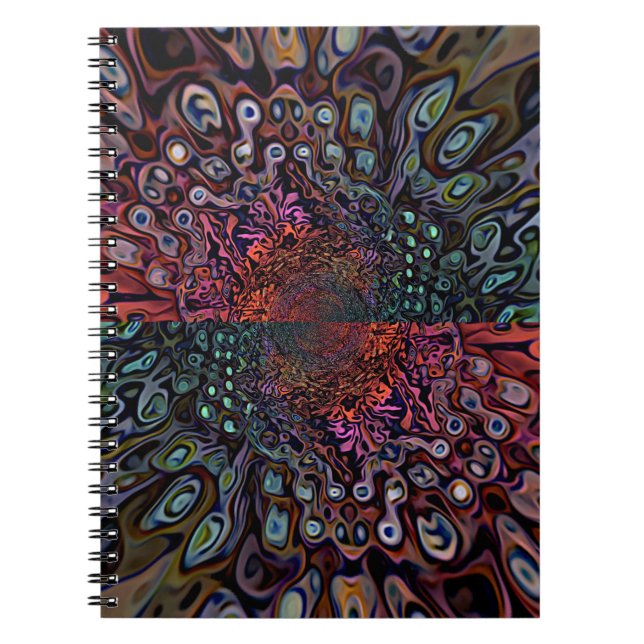 Carnet Conception Abstraite de Kaléidoscope Fractal Élect (Devant)