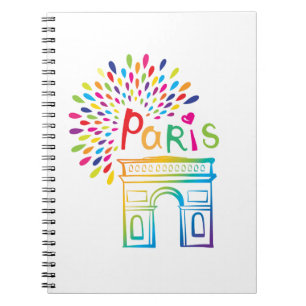 Carnet Conception au néon de Paris France   Arc de