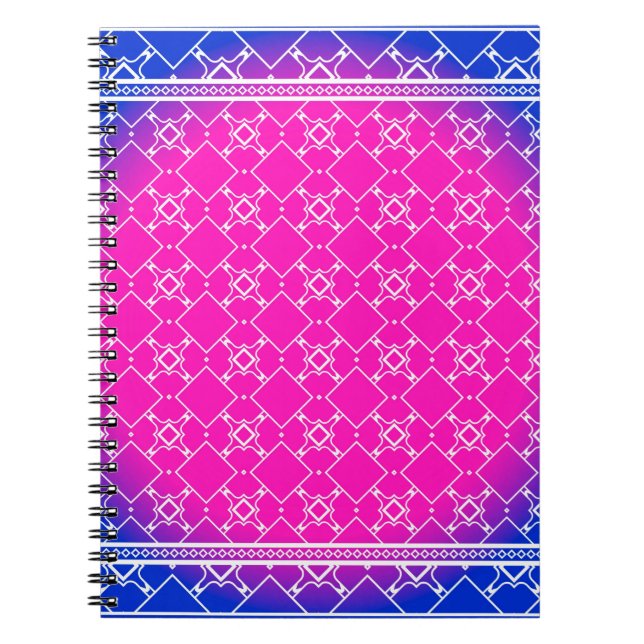 Carnet Conception avec motif géométrique dessiné à la mai (Devant)