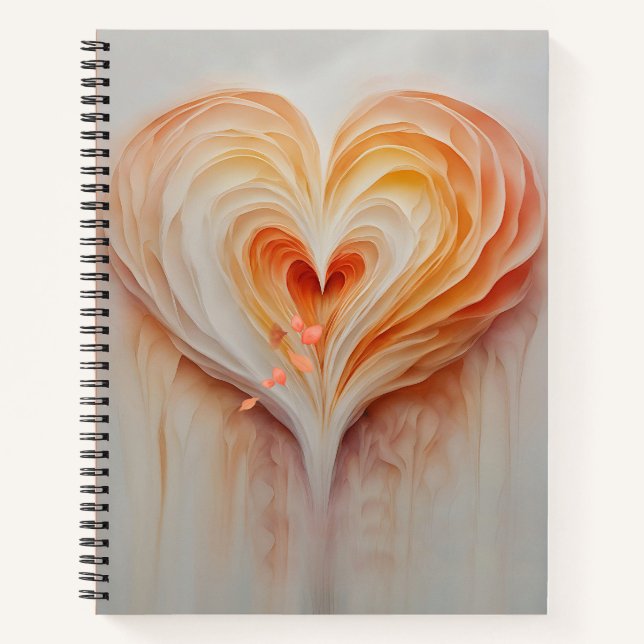 Carnet Conception cardiaque inspirante en Aquarelle douce (Devant)