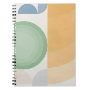 Carnet Conception circulaire géométrique Pastel rétro