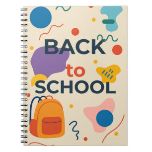 Carnet Conception colorée de rentrée scolaire avec cartab