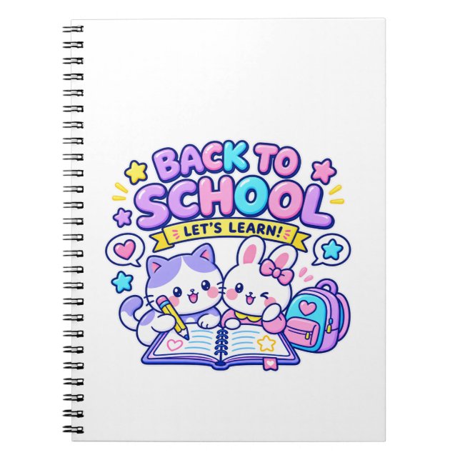 Carnet Conception d'apprentissage de rentrée scolaire pou (Devant)