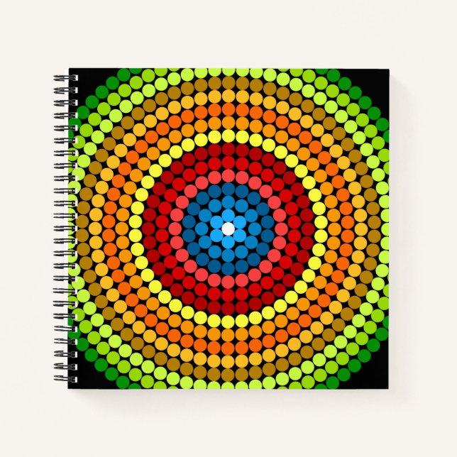 Carnet Conception d'art mandala abstrait pointillé-65904 (Devant)